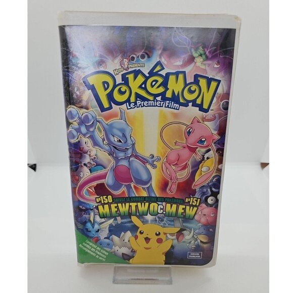 POKÉMON THE FIRST MOVIE MEWTWO VS. MEW VHS 1998 CLAMSHELL CASE French** #150/151 - Picture 1 of 7